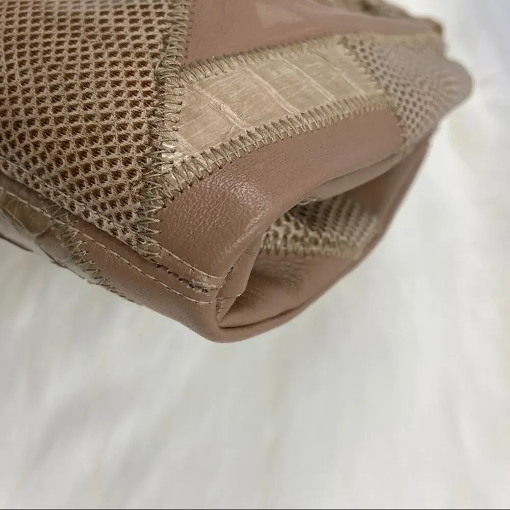 Vintage Bags by Varon shoulder/clutch leather patchwork